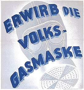 Propagandaplakat Volksgasmaske